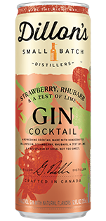 Strawberry Rhubarb Gin Cocktail