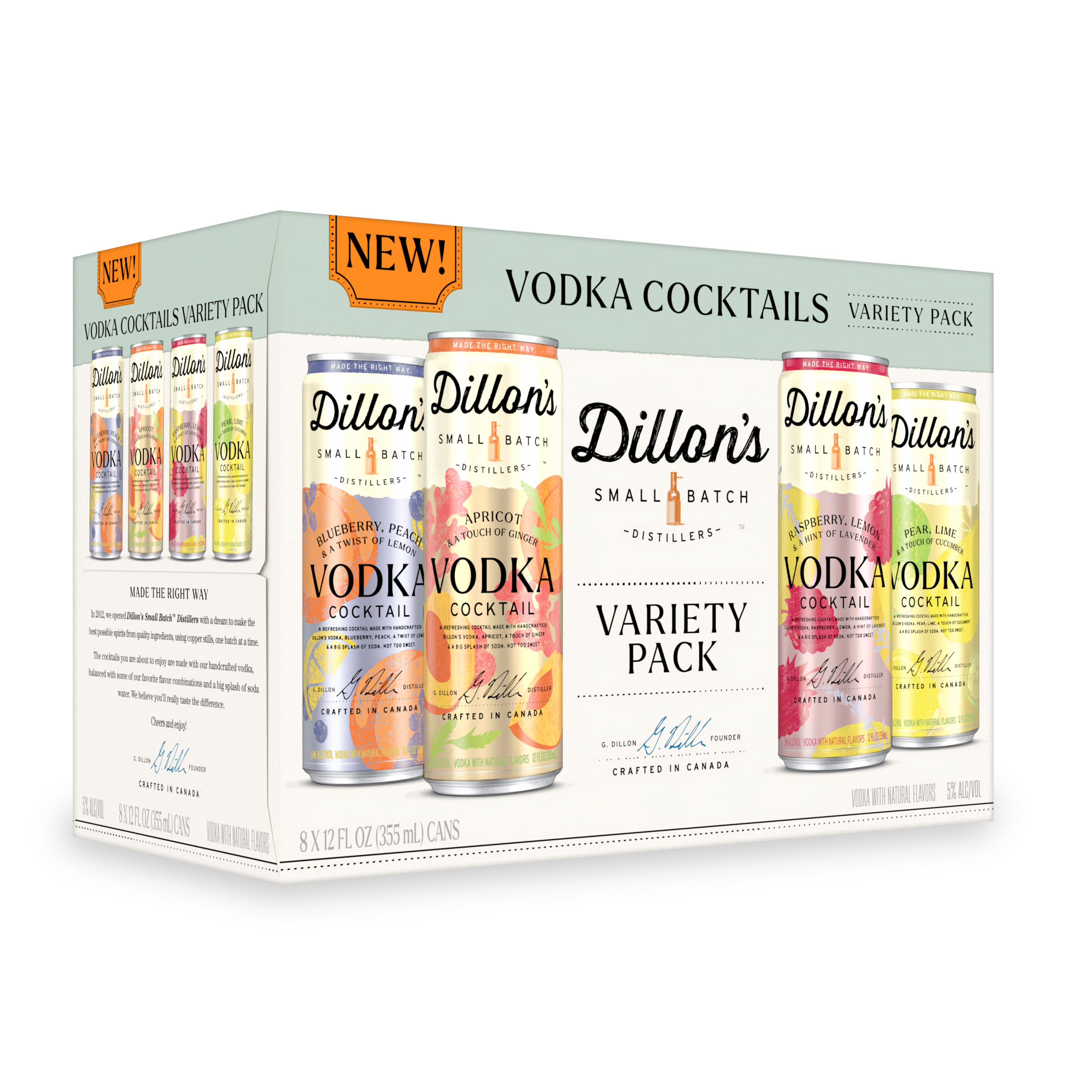 Dillon's Vodka  Cocktails Variety 8PK